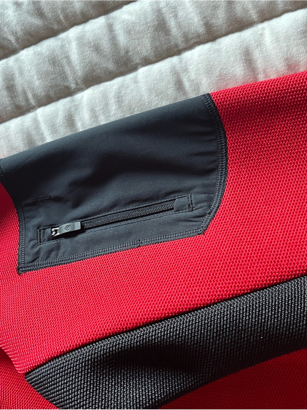 Duluth Trading Co Red and Black Half-Zip Performance Pullover View 5